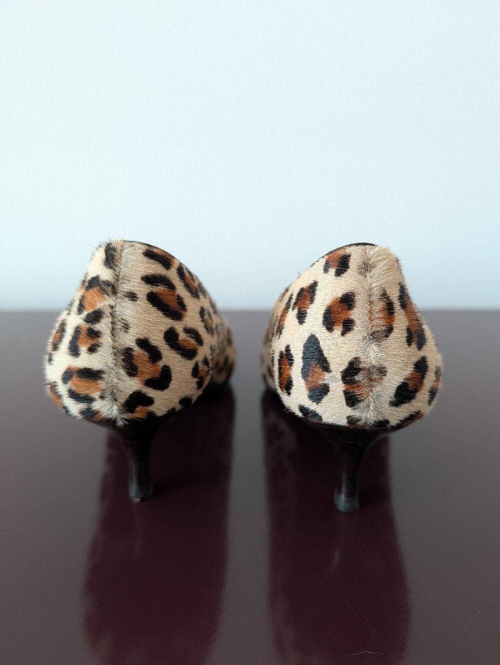 LOFT Leather Cow Hair Animal Print Kitten Heels - Picture 5 of 5